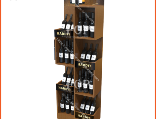 Wholesale Wooden Red Wine Bottle and Wine Glass Display Stand With Poster